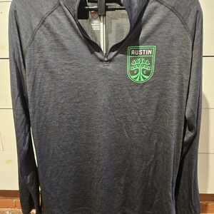 Austin FC MLS Large Long Sleeve Lightweight Quarter Zip Sweatshirt NWOT